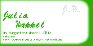 julia wappel business card